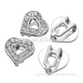 2015 popular metal Crystal Love Heart bracelet Charms for bracelet